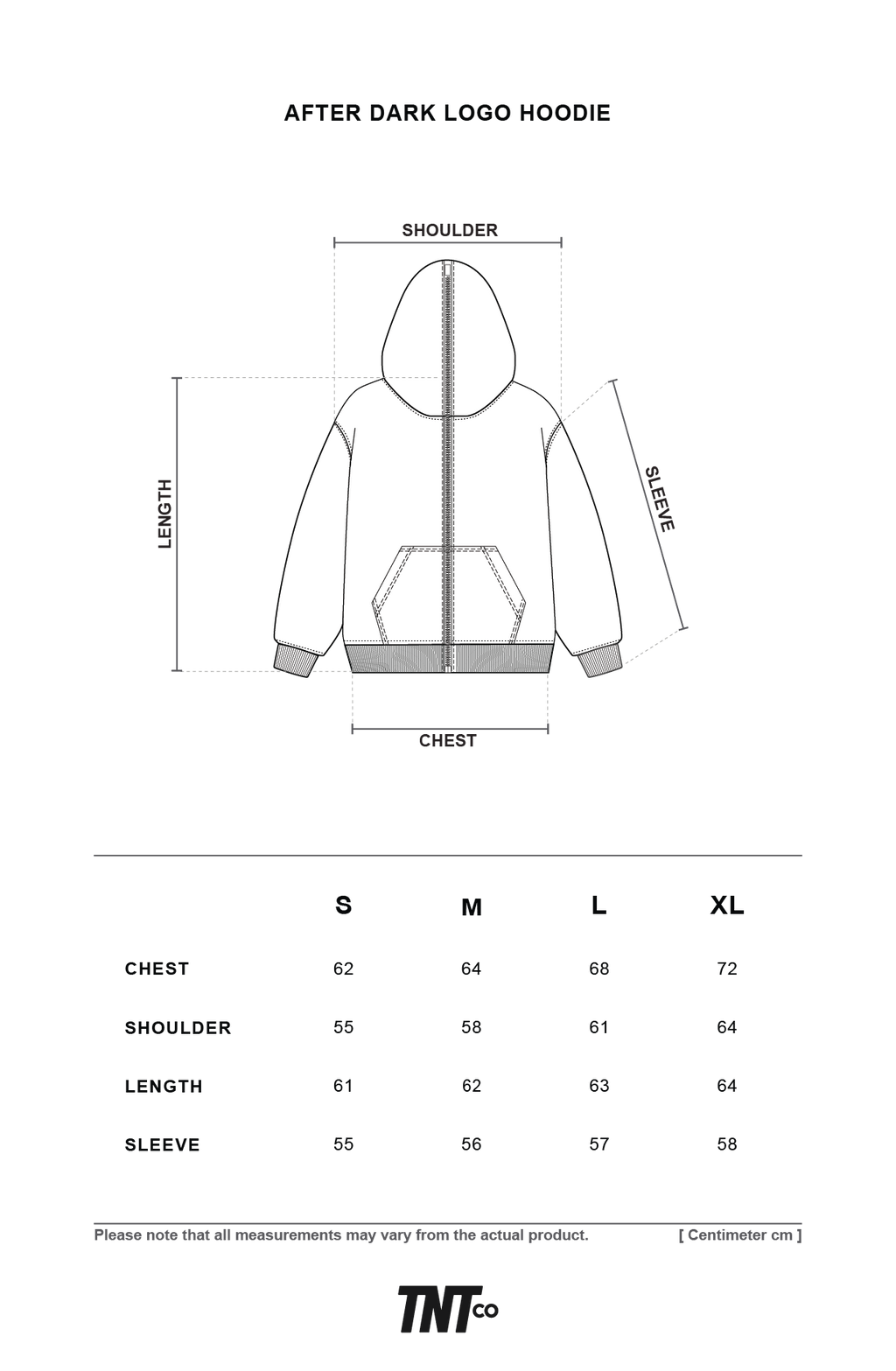 TNTCO AFTER DARK LOGO HOODIE BLACK