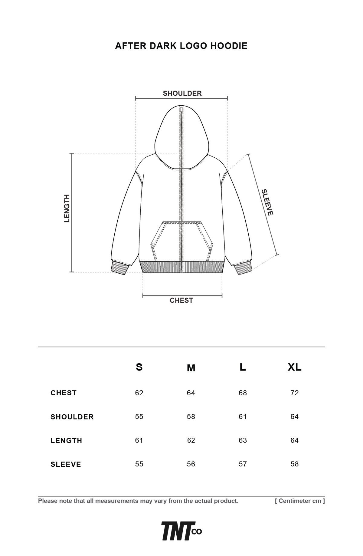 TNTCO AFTER DARK LOGO HOODIE BLACK