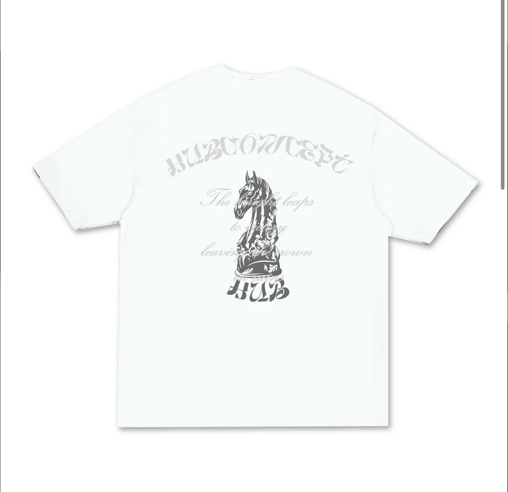 HUBCO MARBLE STALLION TEE WHITE