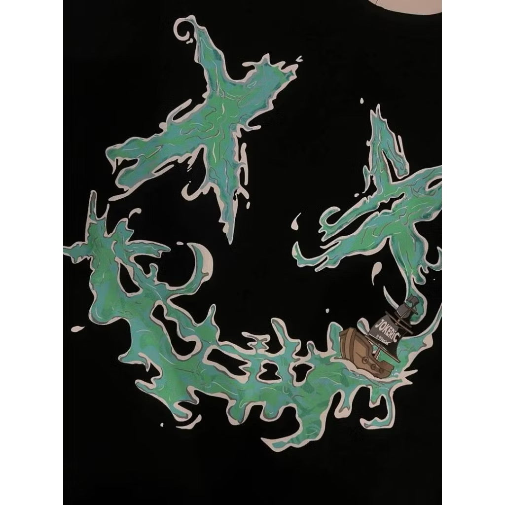RICKYISCLOWN GREEN PIRATES BLACK TEE