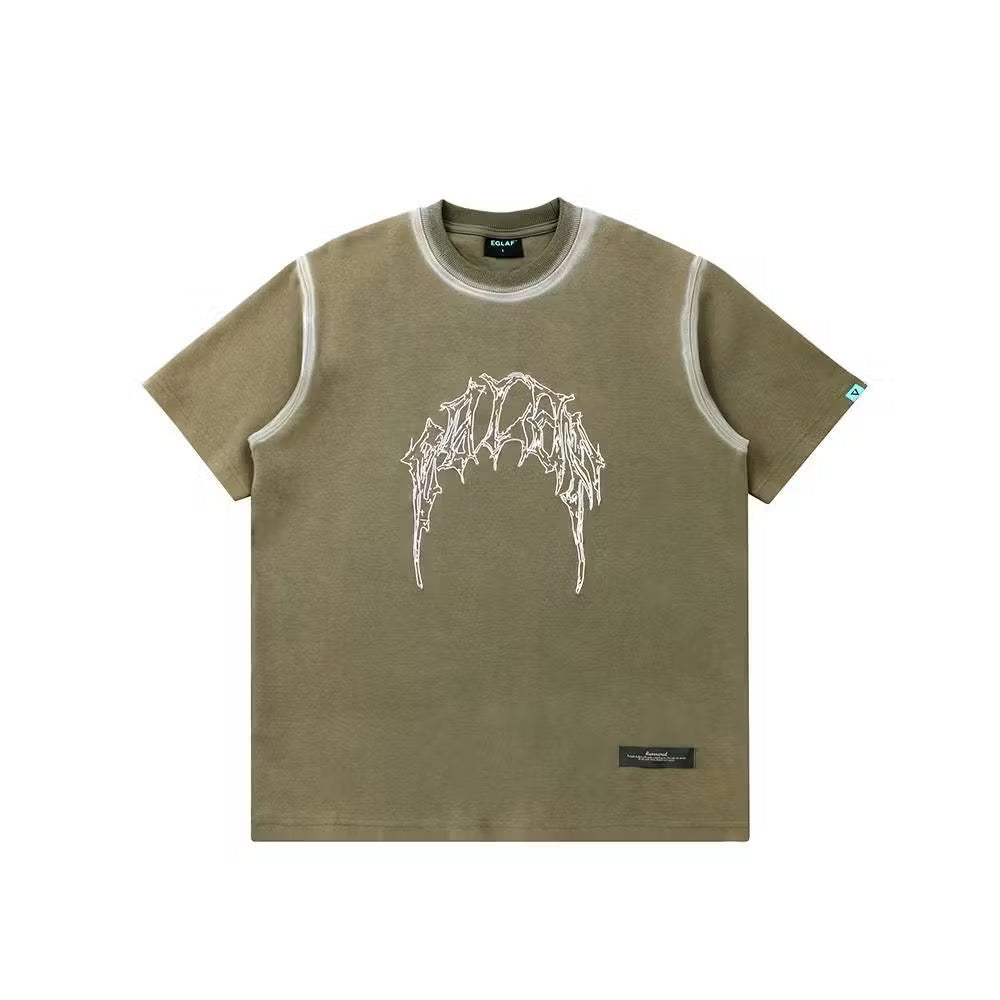 EGLAF RC STONED WASHED TEE KHAKI