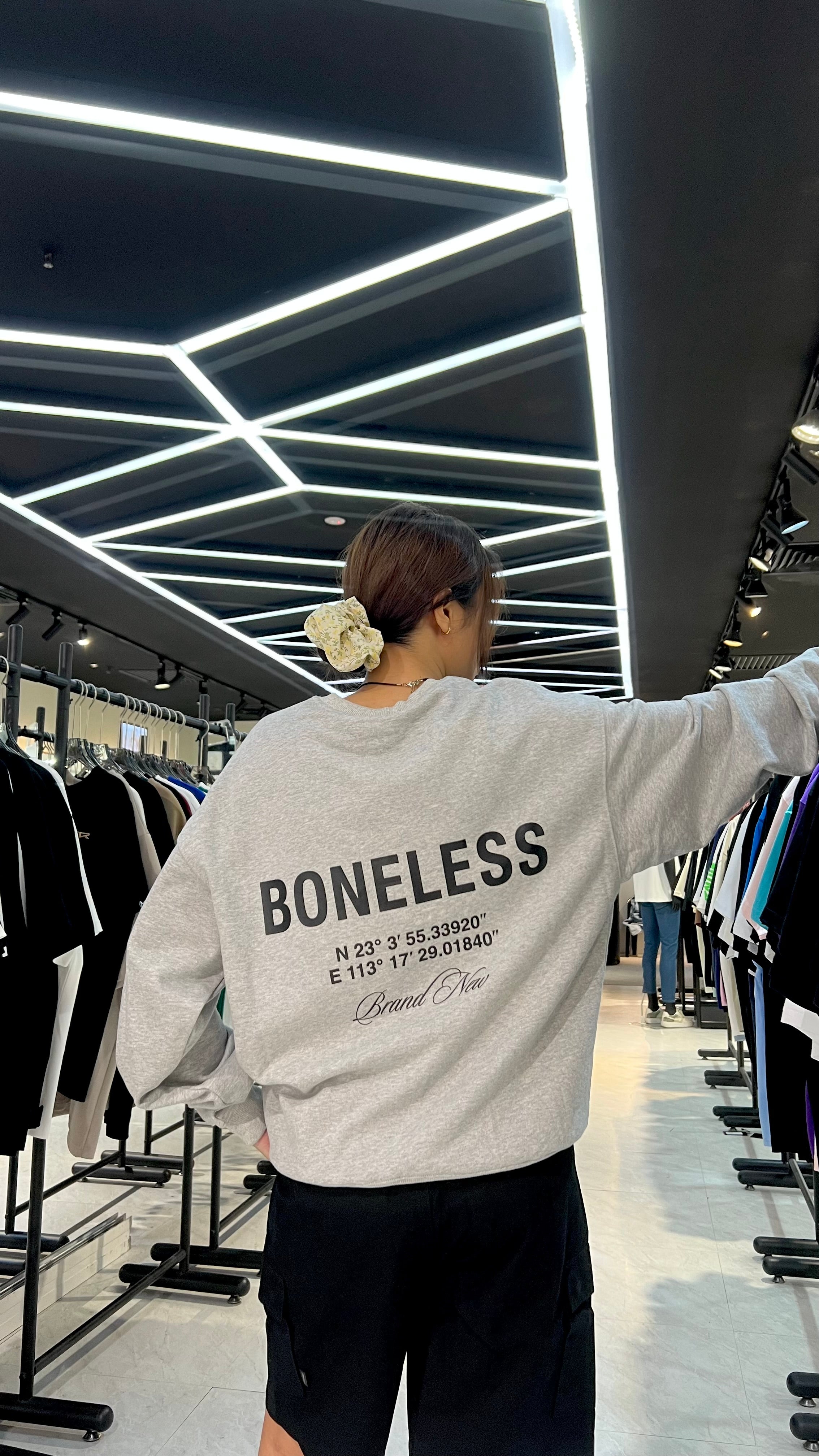 BONELESS GEOGRAPHIC SWEATER GREY