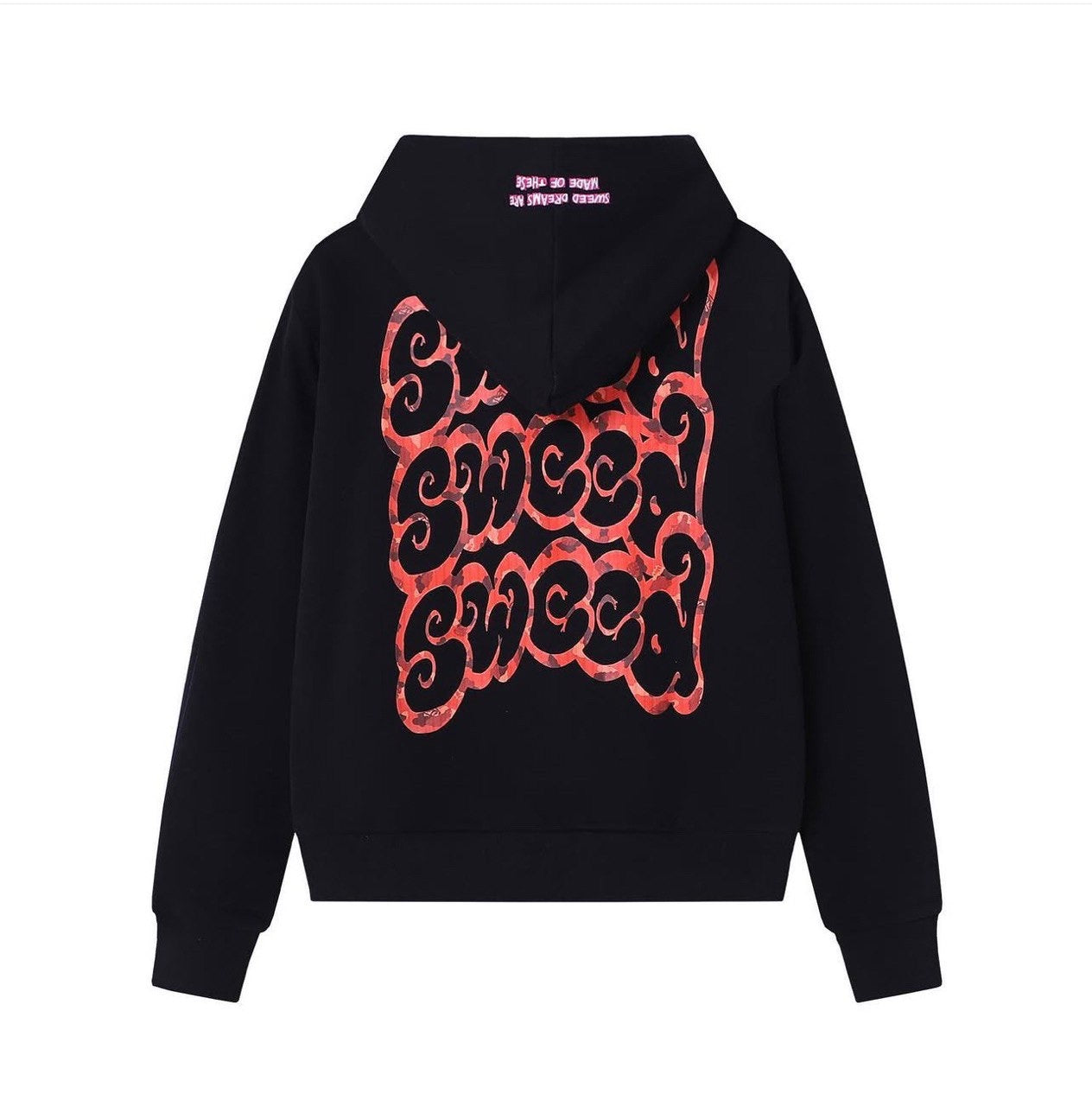 SWEED RED ORGANIC HOODIE BLACK