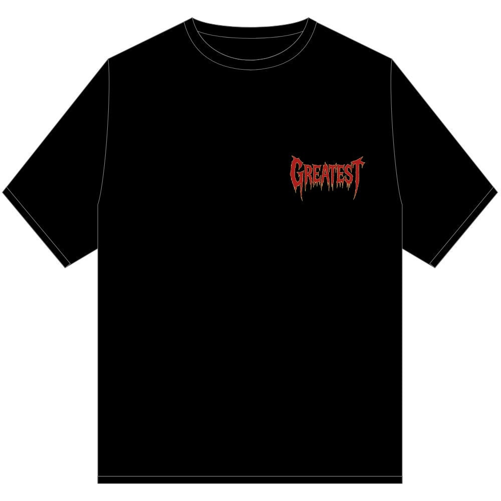 GOAT INFERNO SCRIPT T SHIRT BLACK