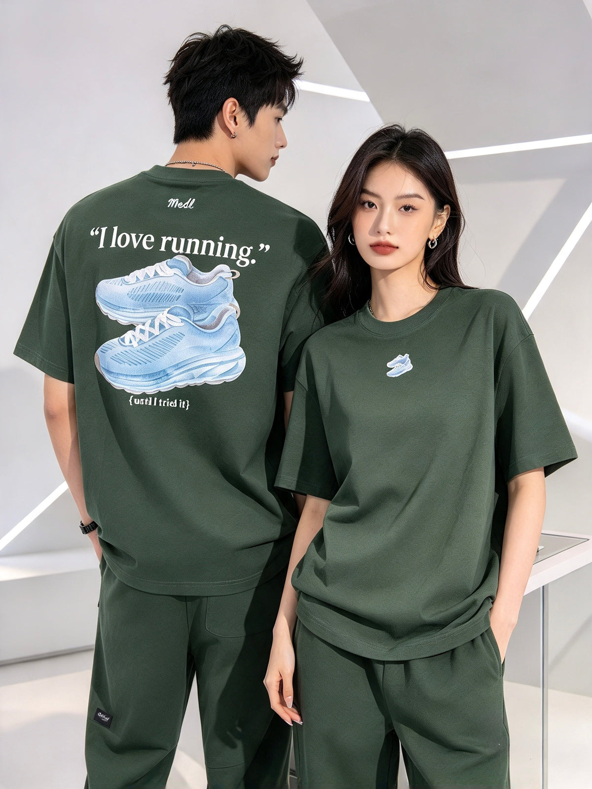 MEDL GREEN TEE (RUNNING SHOES 2) 09