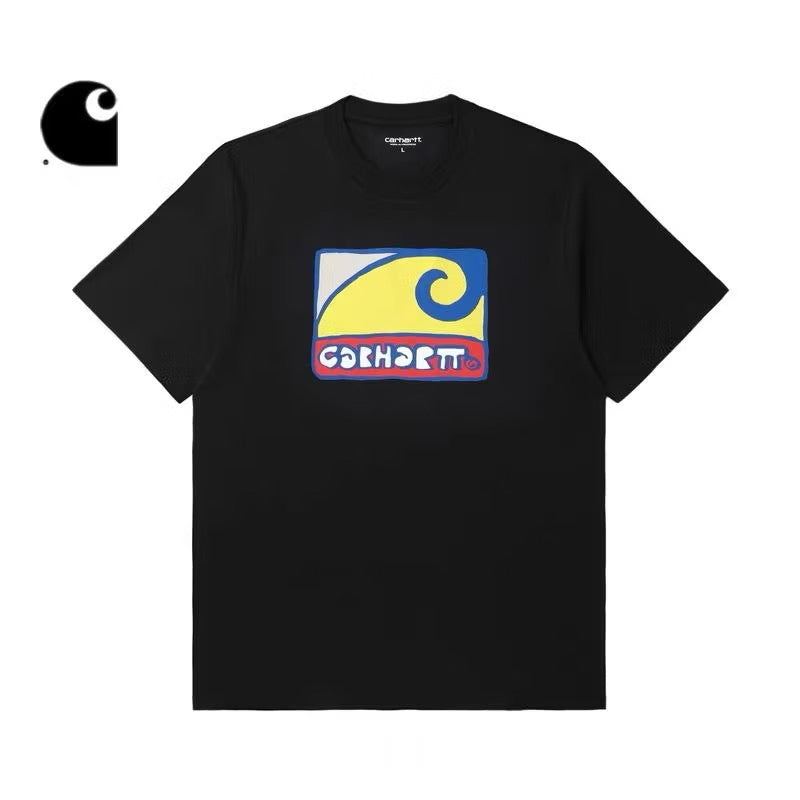 CARHARTT WIP FIBO PRINT BLACK TEE SHIRT