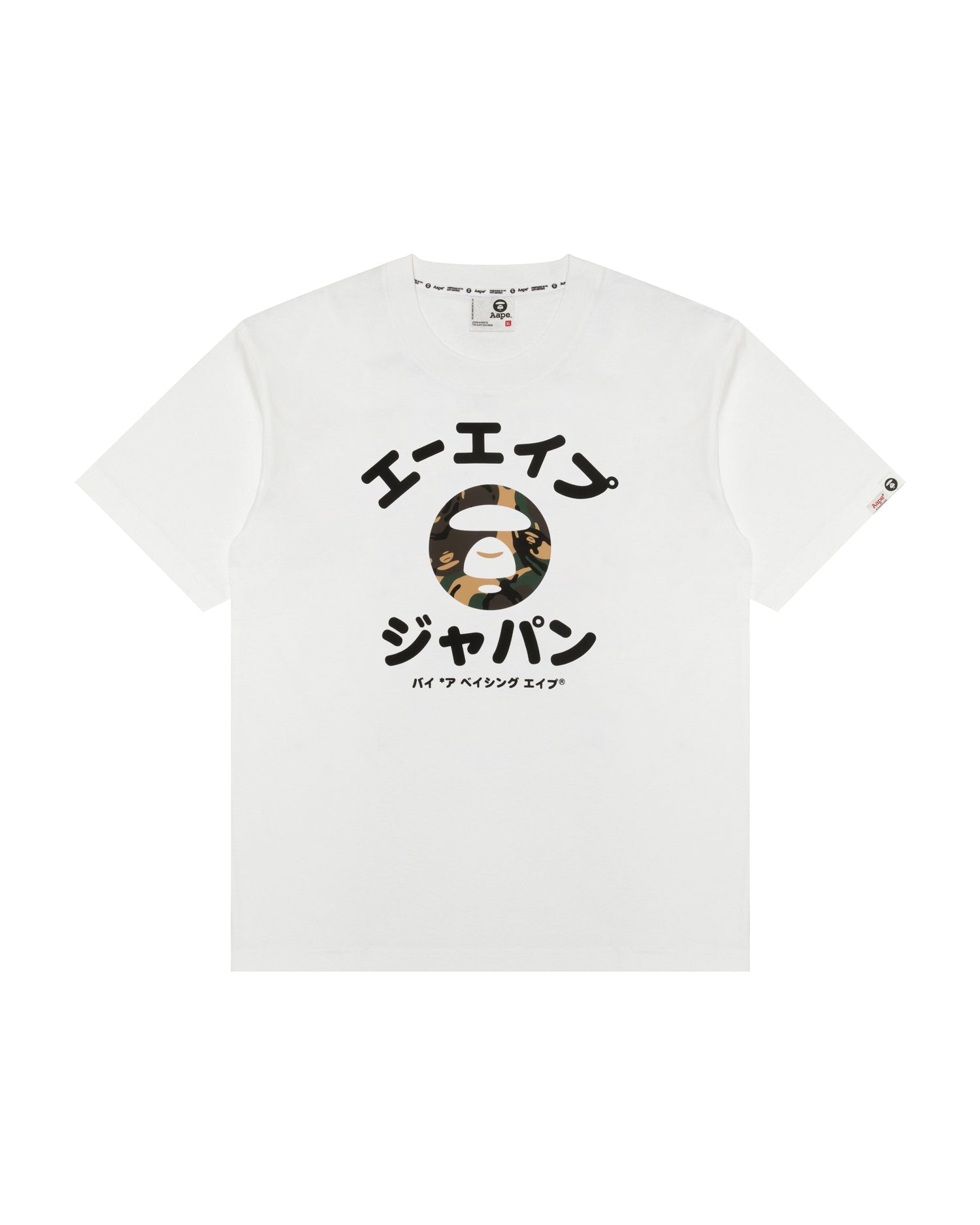 BAPE AAPE CAMO MOONFACE TEE WHITE