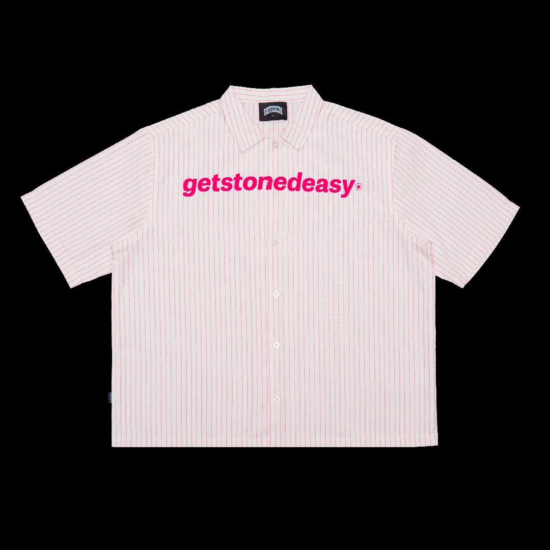 Stoned X GRE : Stripe Shirt White Pink