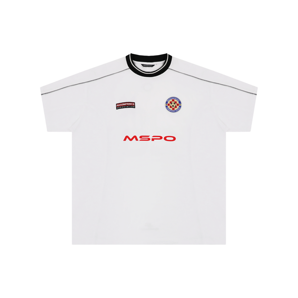 MASONPRINCE Reconstructed Appliqué Embroidery Tee White (SS26)