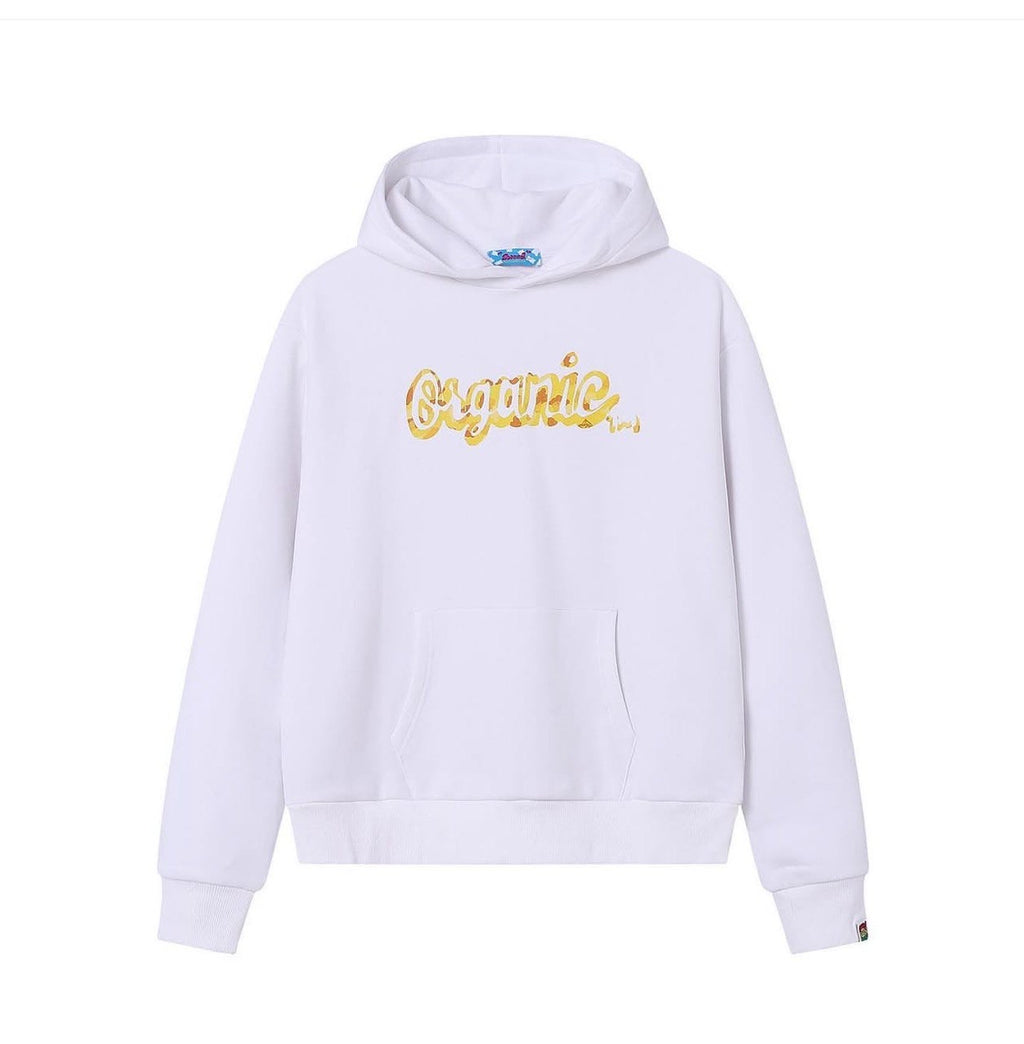 SWEED YELLOW ORGANIC HOODIE WHITE