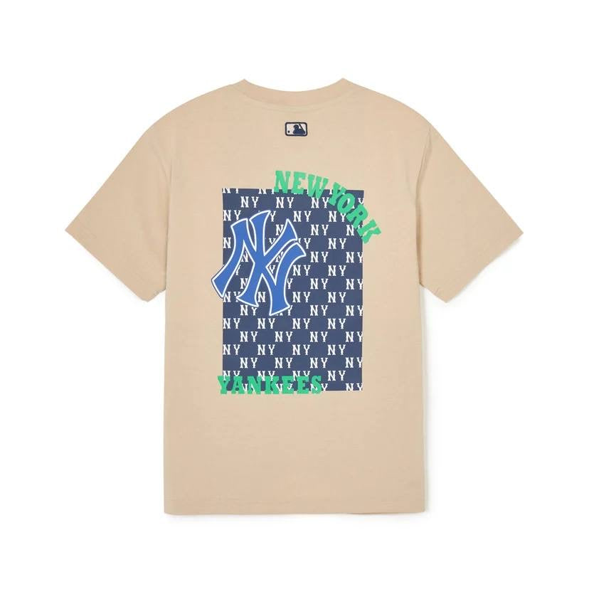 MLB Blue and Green Graphic Logo Tee Brown