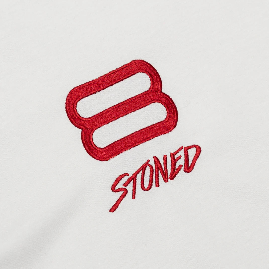 STONED & CO 26: DARK HORSE POLO WHITE TEE