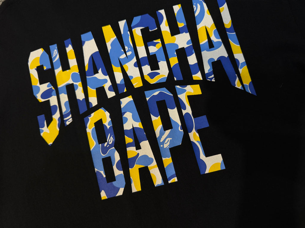 BAPE SHANGHAI EXCLUSIVE BLACK TEE