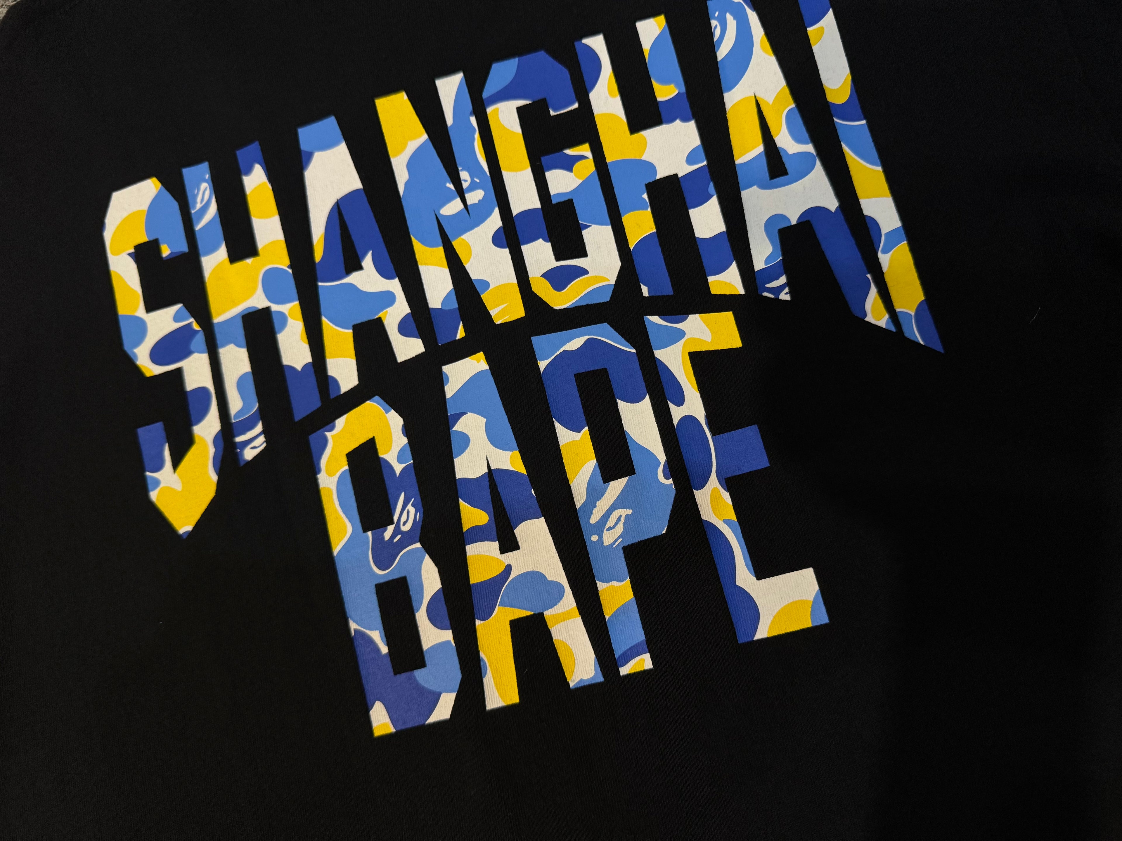 BAPE SHANGHAI EXCLUSIVE BLACK TEE