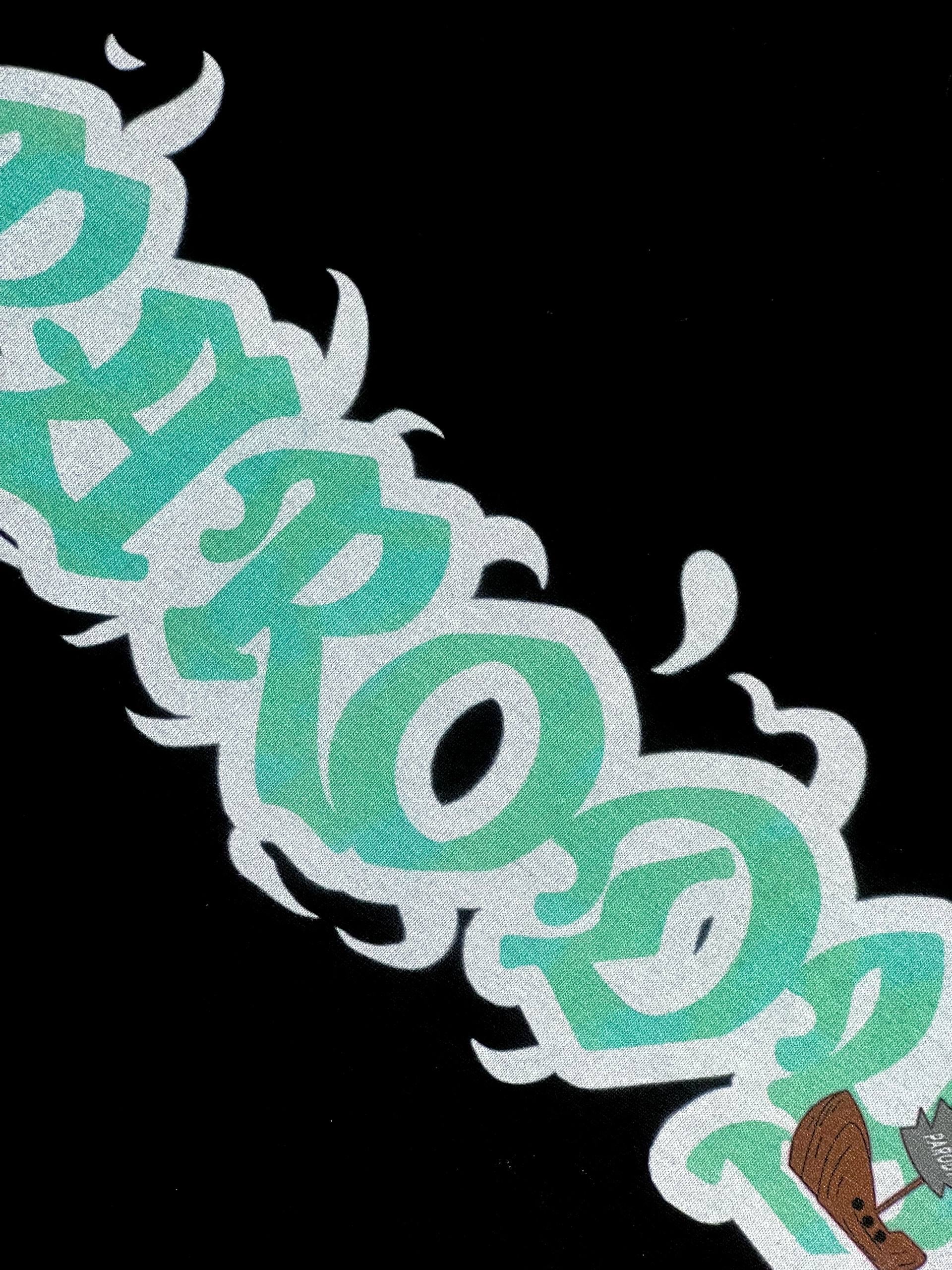 PARODY SMILEY FACE DESIGN 032 BLACK T SHIRT