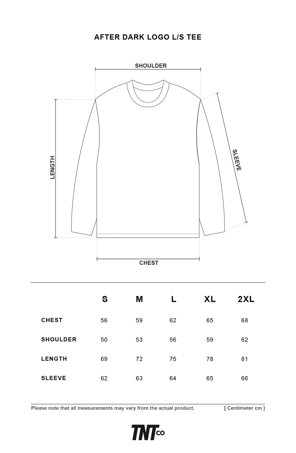 TNTCO FADING LOGO LONG SLEEVE TEE BLACK