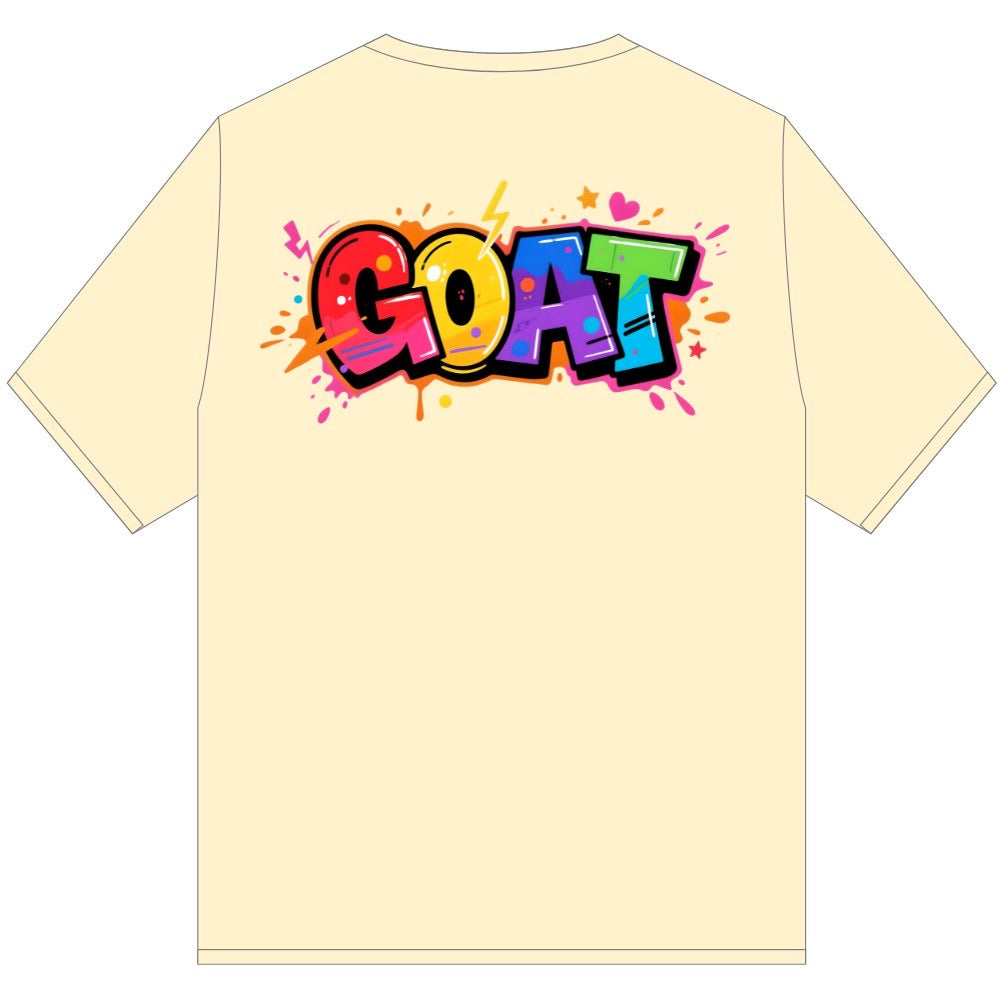 GOAT RAINBOW RUSH TEE SHIRT YELLOW