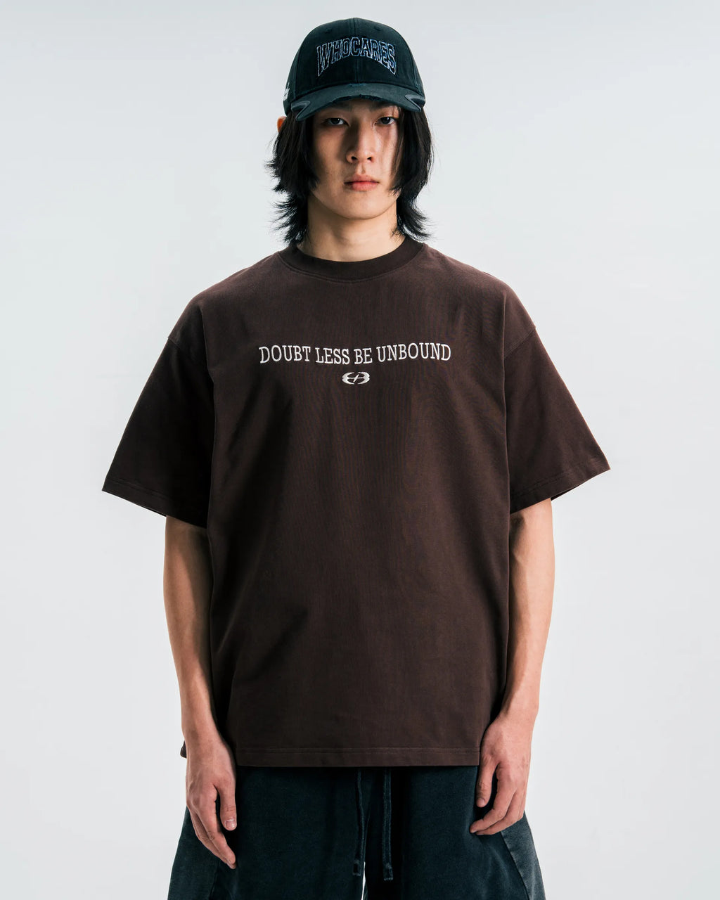 WHOCARES NO DOUBT WASH TEE BROWN