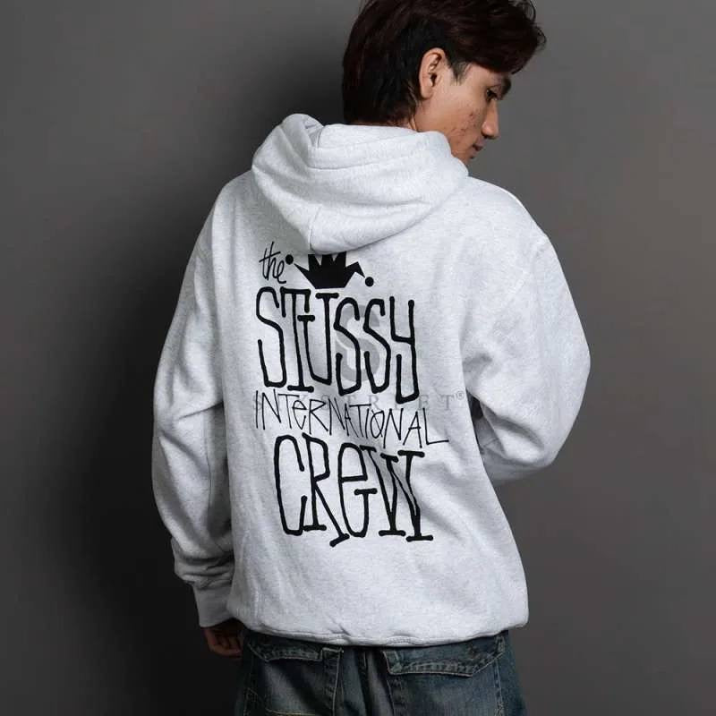 Stussy Crown International hoodie grey