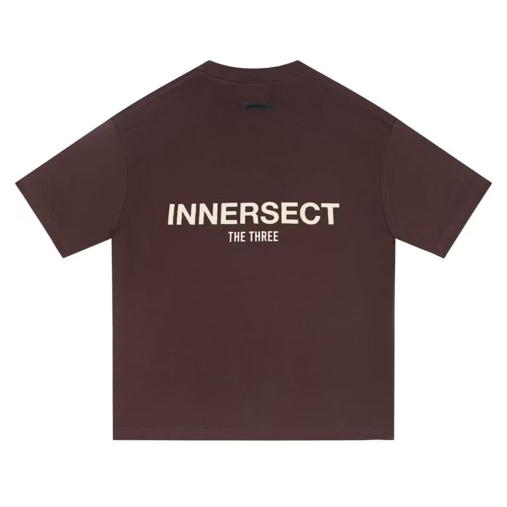 INNERSECT THE THREE LOGO BROWN T SHIRT