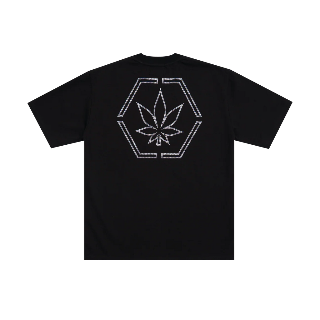 STONED&CO ATC: GENETIC HEXAGON RHINESTONE TEE BLACK