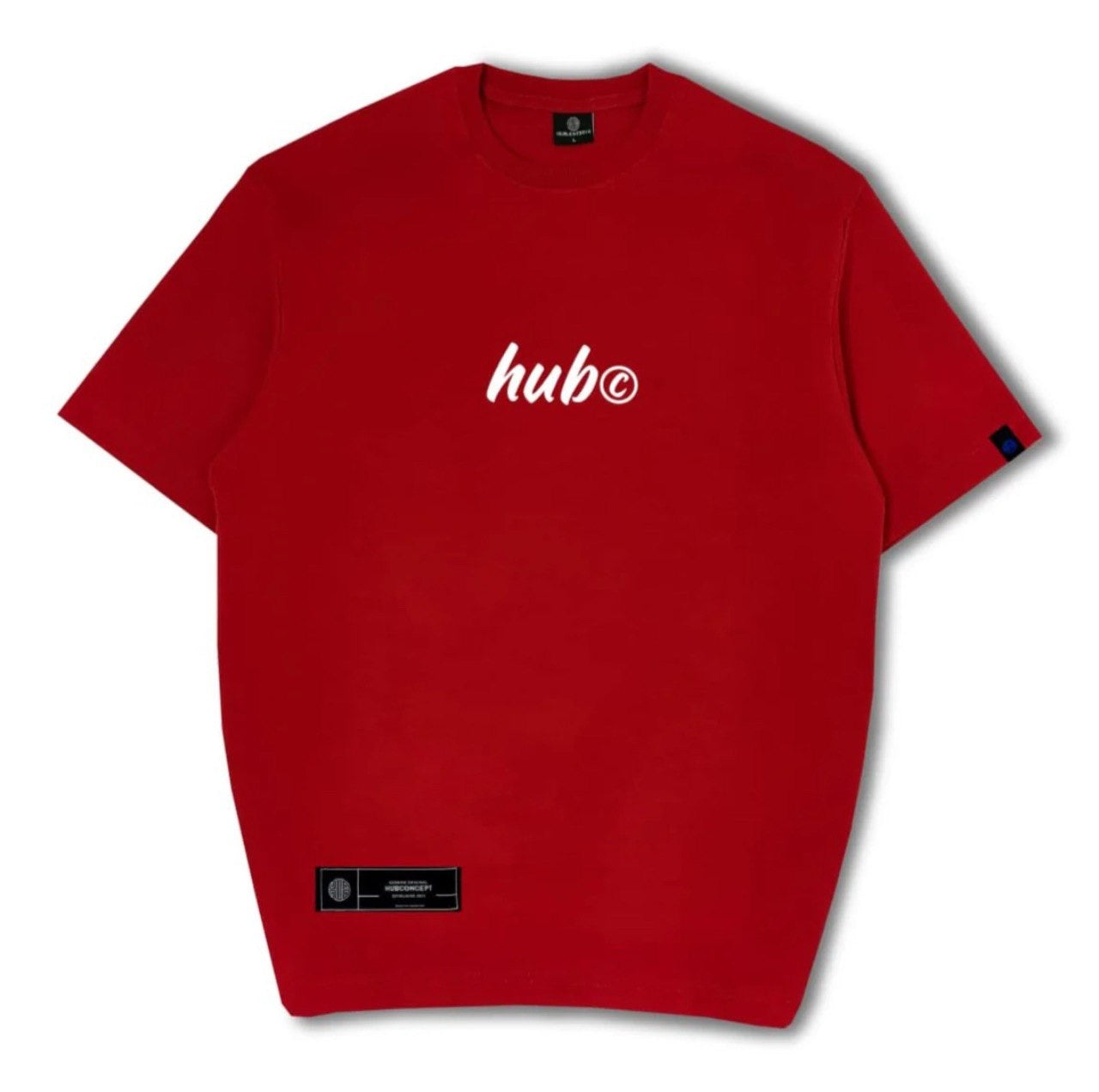 HUB 230GSM BASIC EMBROIDERY TEE RED