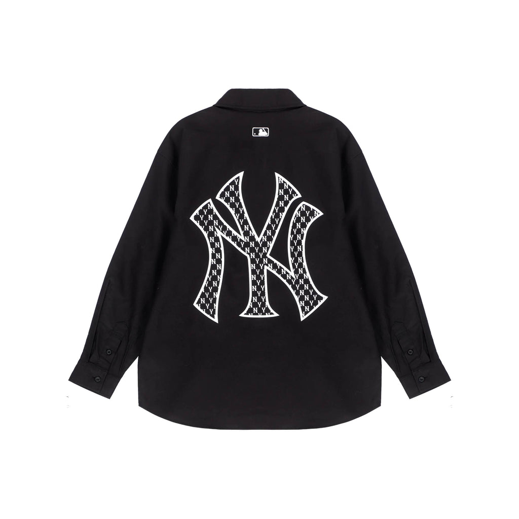 MLB LONG SLEEVE POLO BLACK SHIRT