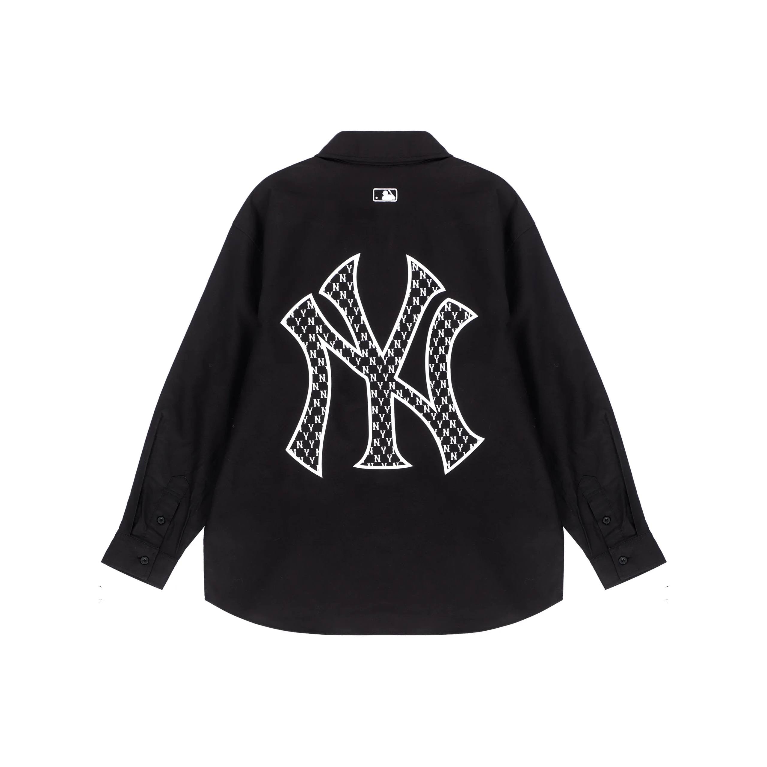 MLB LONG SLEEVE POLO BLACK SHIRT