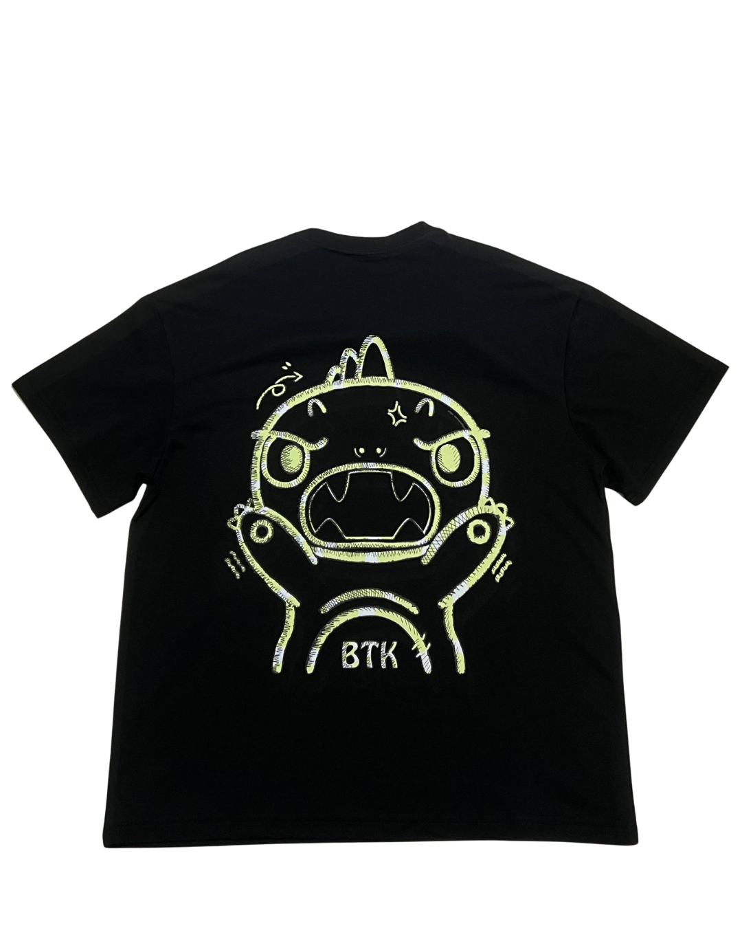 BTK GREEN DRAWINGS LOGO TEE BLACK