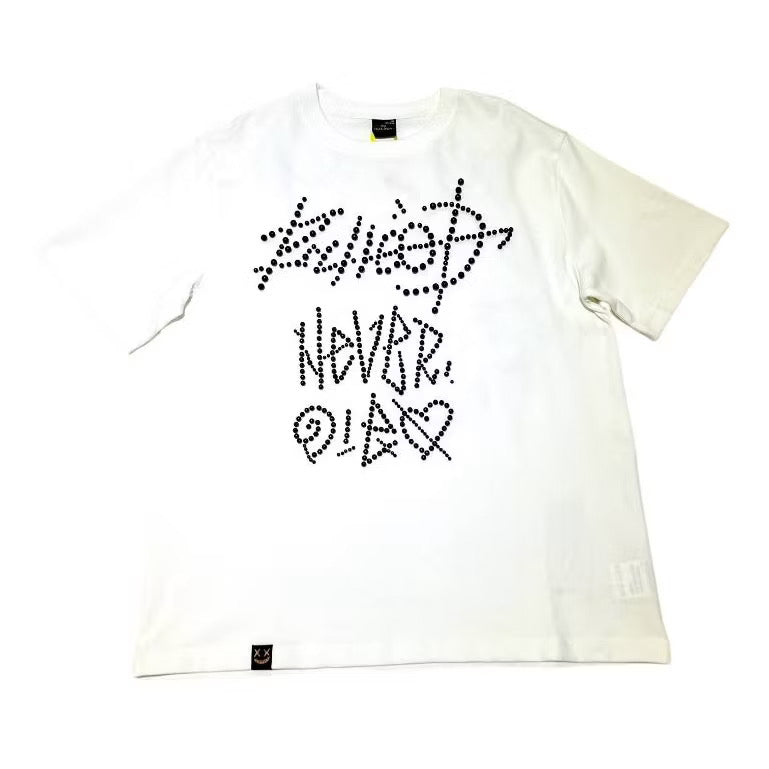 RICKYISCLOWN MARBLE PEARL WHITE TEE