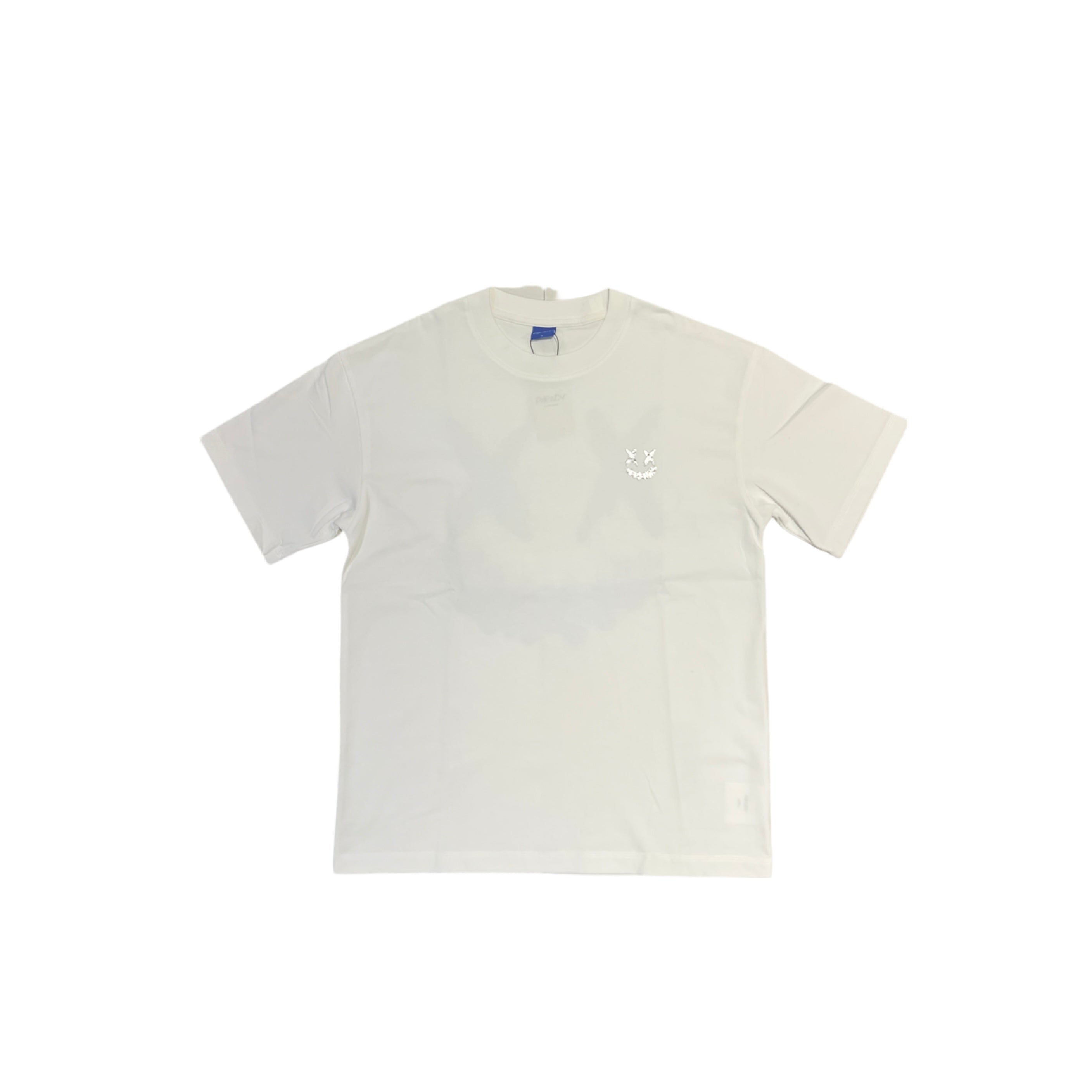PARODY 3D SMILEY FACE DESIGN 071 WHITE T SHIRT