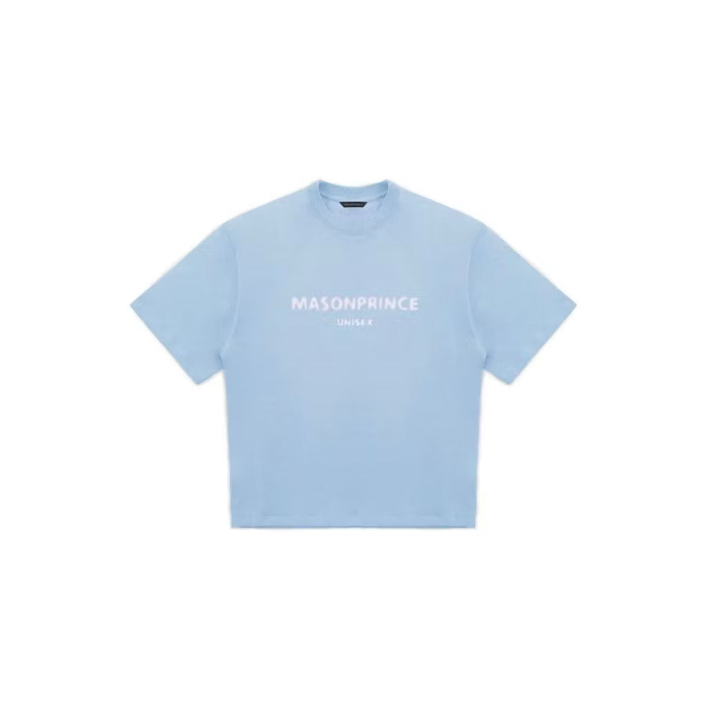 MASONPRINCE BASIC UNISEX FRONT LOGO  SKY BLUE TEE