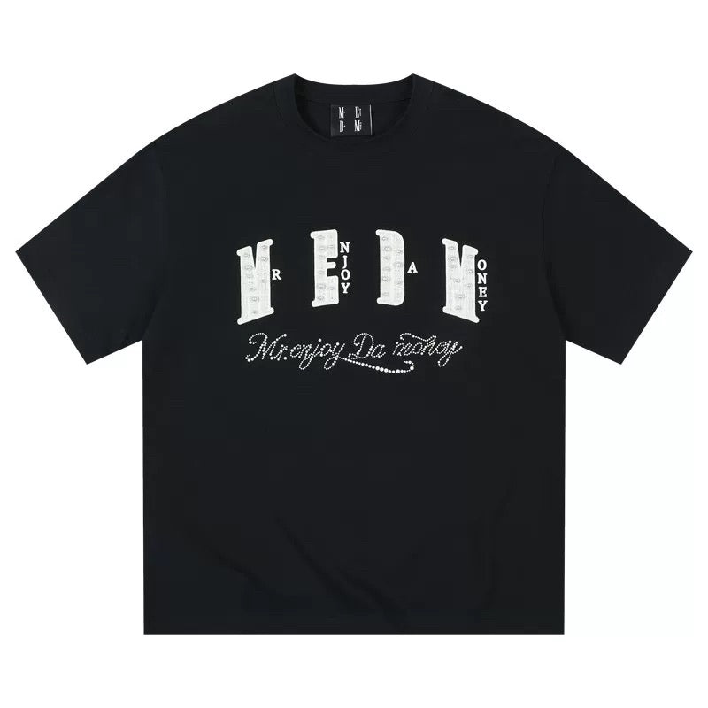 MEDM ALL ICONIC CRYSTAL BLACK TEE