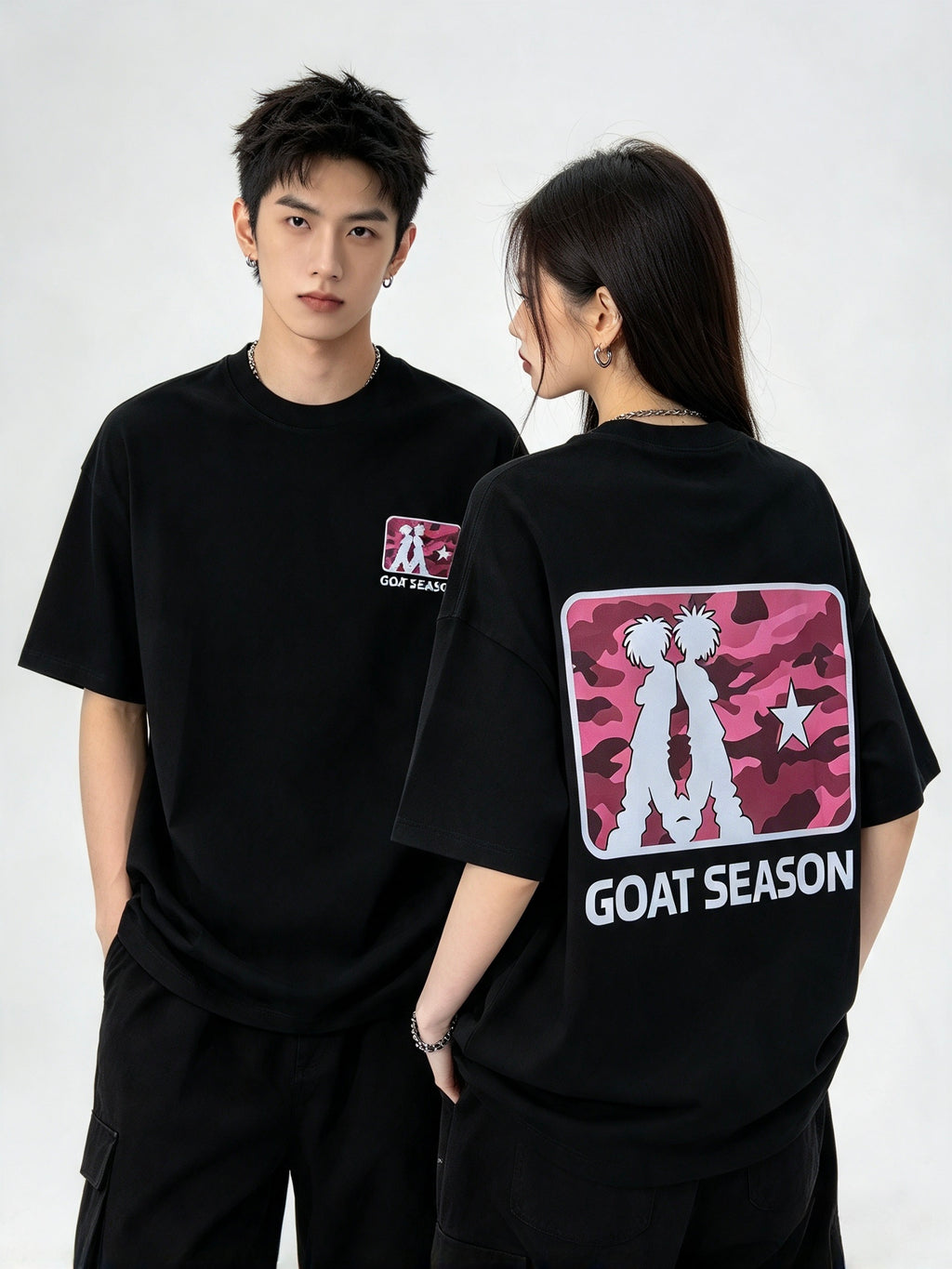 GOAT PINK SEASON TEE BLACK