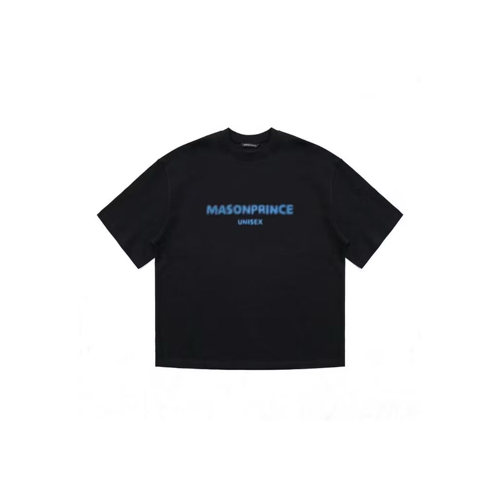 MASONPRINCE BASIC UNISEX FRONT LOGO BLUE| BLACK TEE