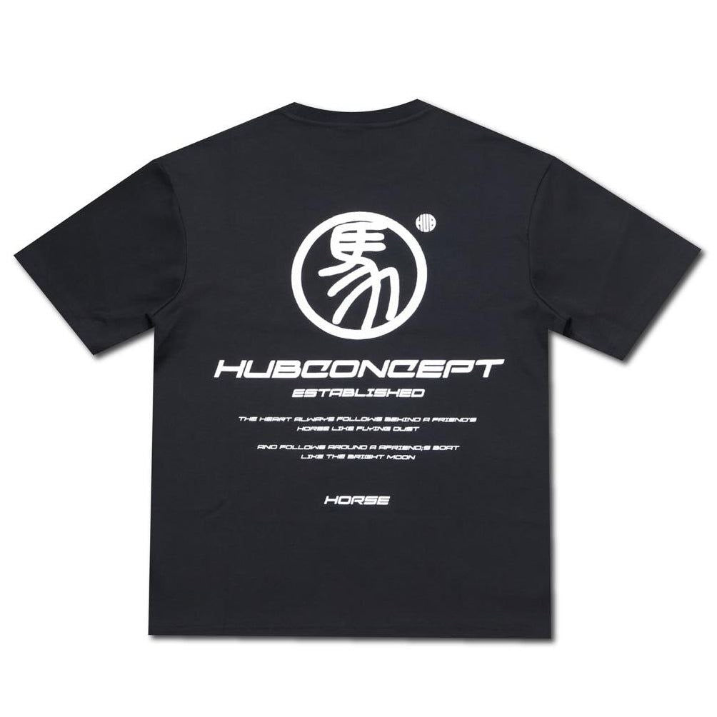HUBCO CRIMSON HORSE TEE BLACK