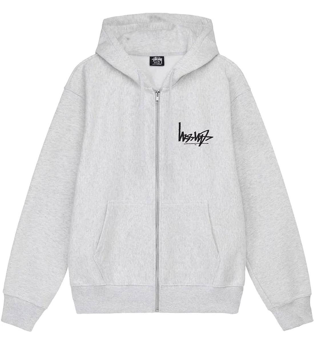 Stüssy Flipped Zip Hoodie Grey