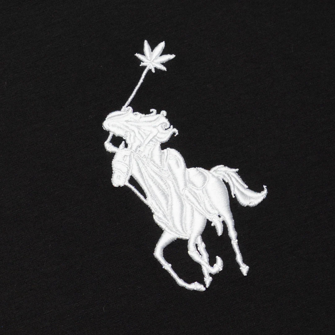 STONED & CO 26: DARK HORSE POLO BLACK TEE