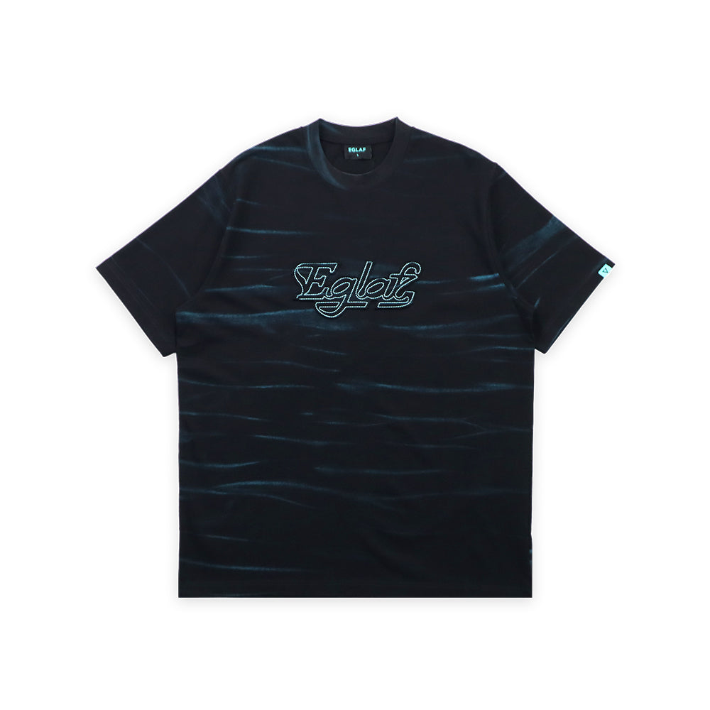 EGLAF MV DYE FABRIC STITCH TEE BLACK