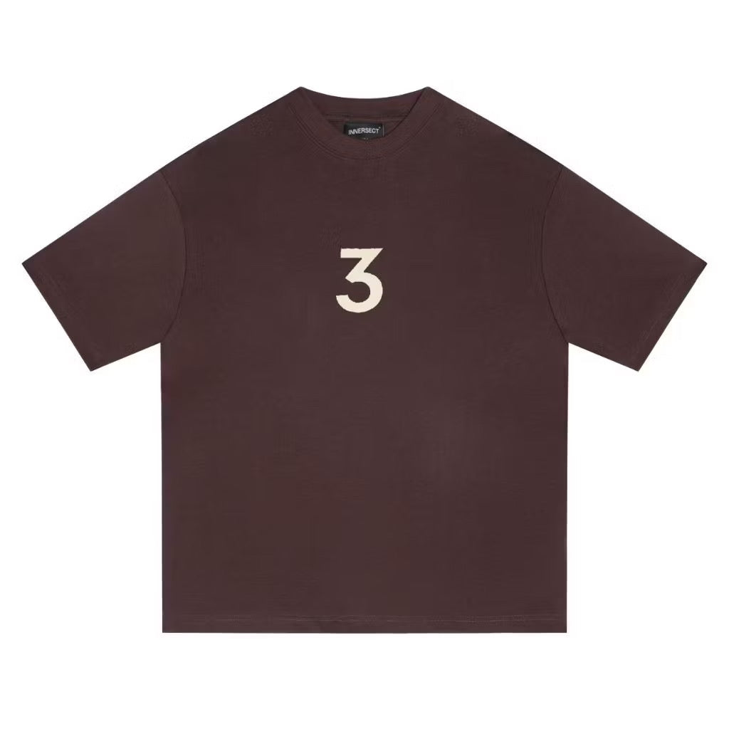 INNERSECT THE THREE LOGO BROWN T SHIRT