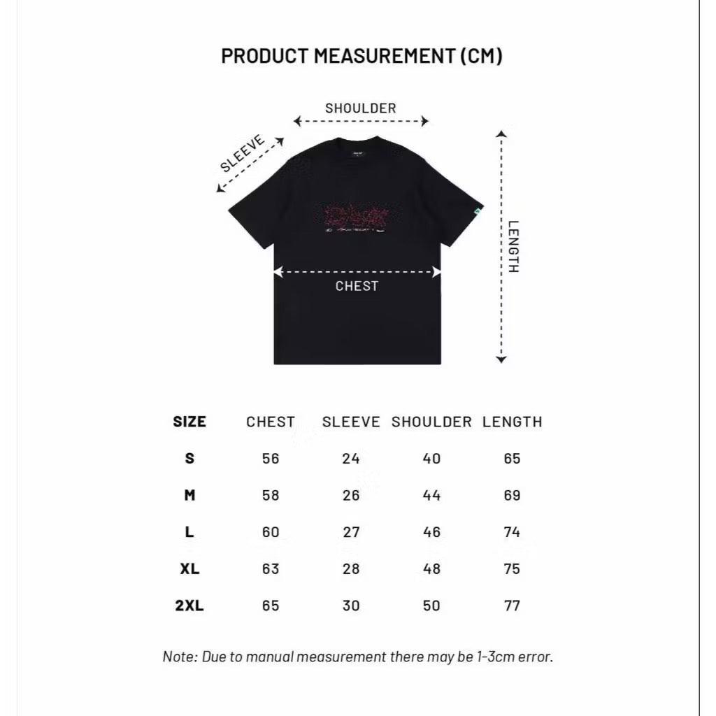 EGLAF THORNSCRIPT TEE BLACK