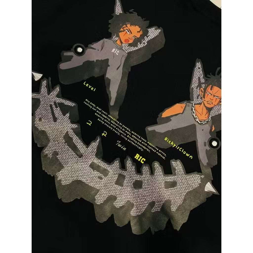 RICKYISCLOWN LIVE COUPLE BLACK TEE