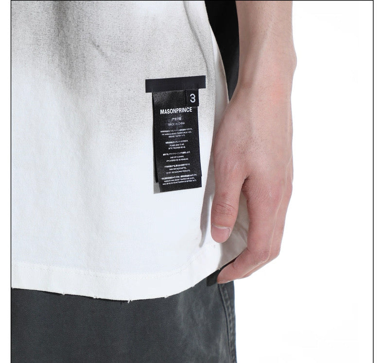 MASONPRINCE MESSED UP WHITE TEE