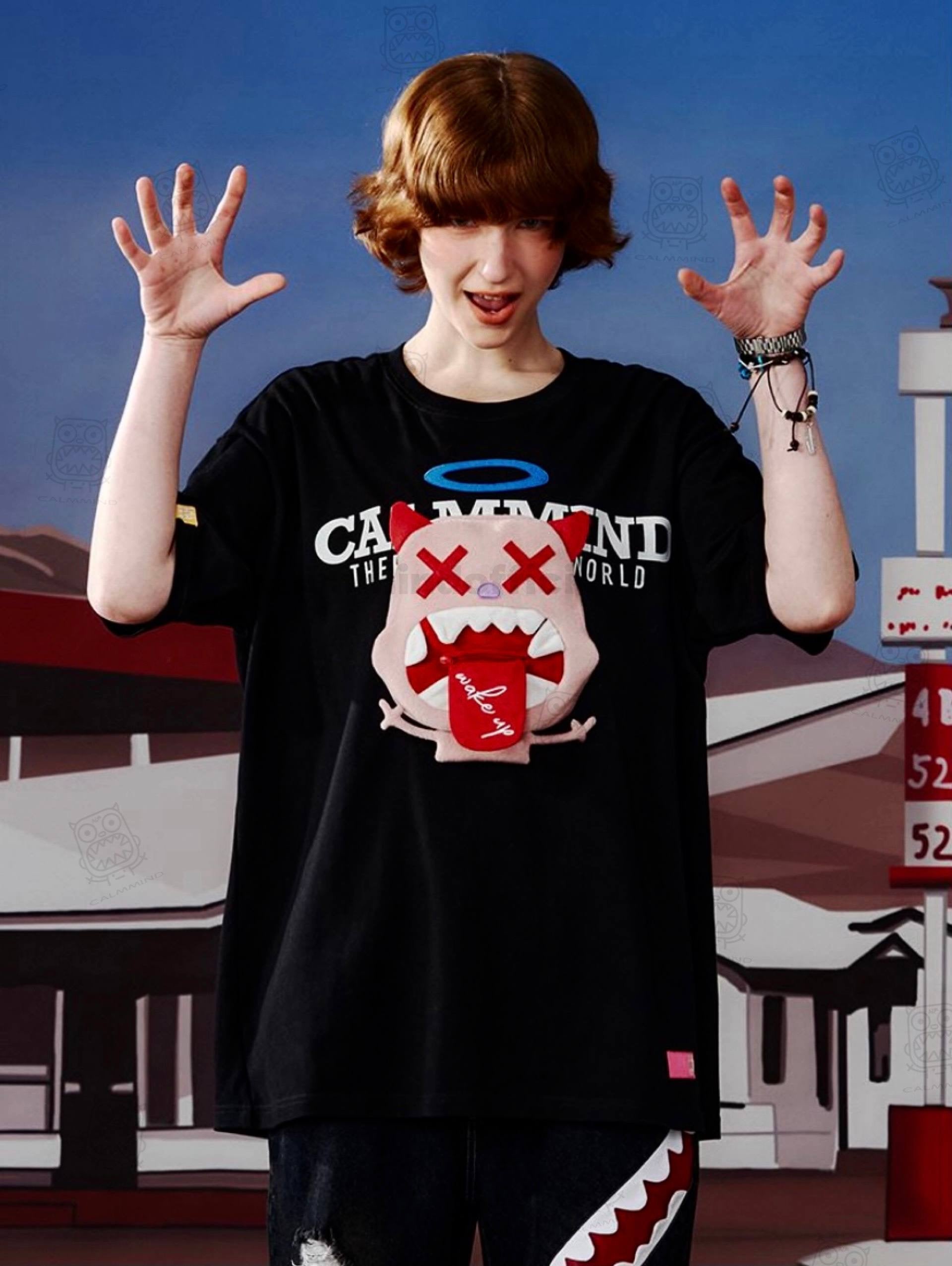 Calmmind 3D Little Monster T-shirt Black