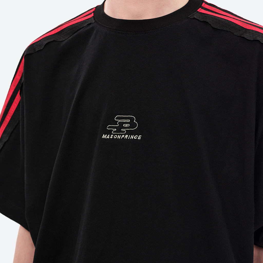 4-Stripe Loose-fit T-shirt BLACK