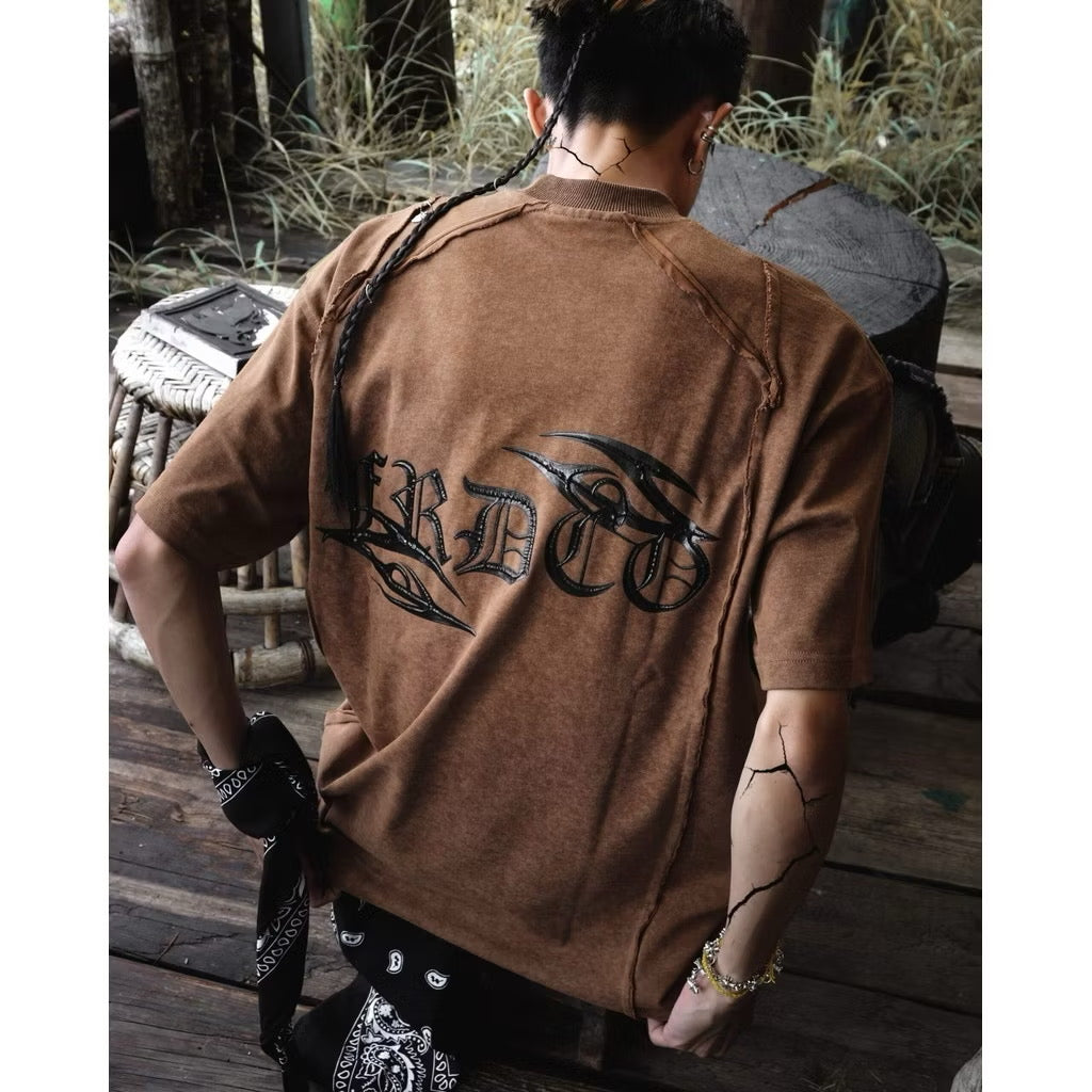 FRDCO ESSENTIAL CNS WASHED TEE BROWN