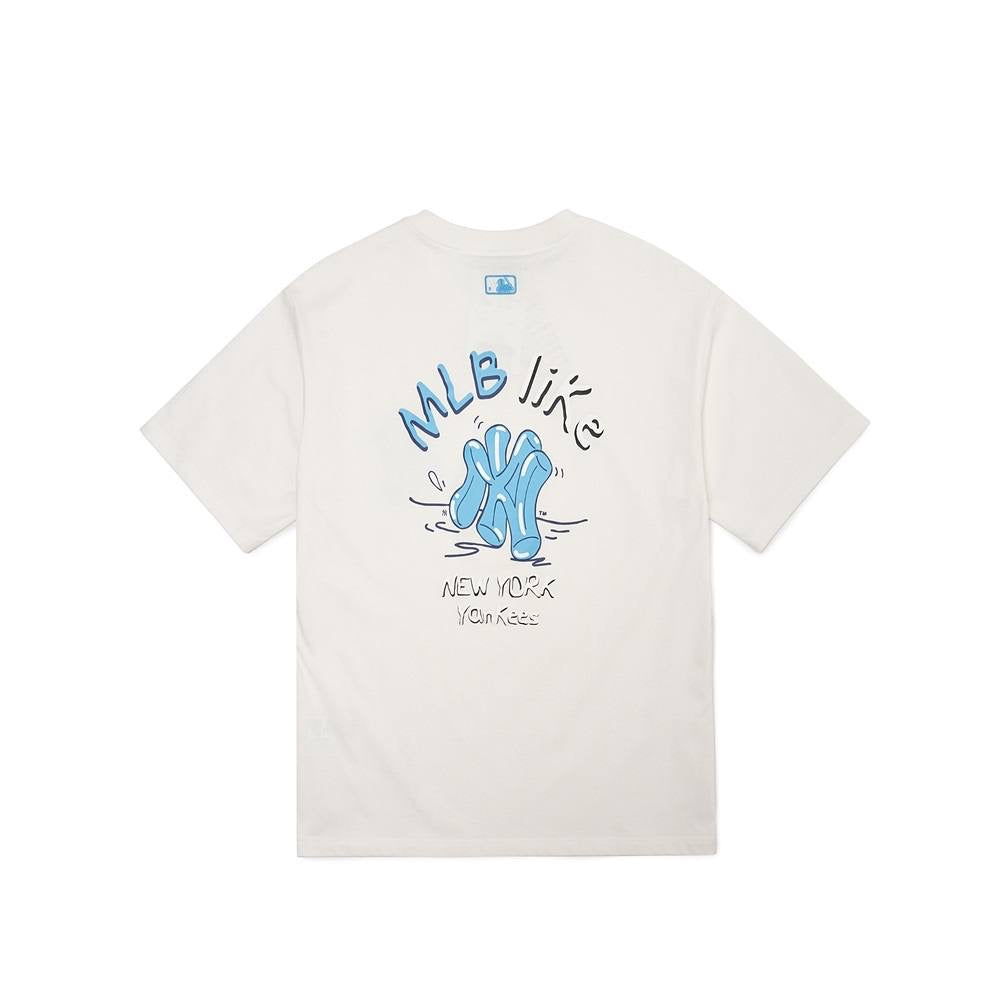 MLB BLUE WHITE LIKE TEE WHITE