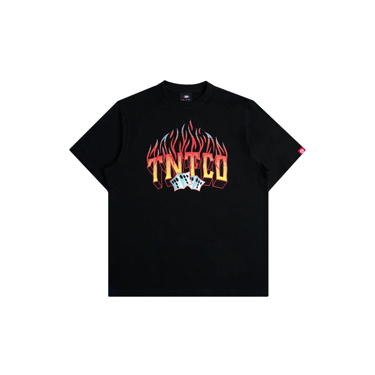 TNTCO FLAMING DICE TEE BLACK