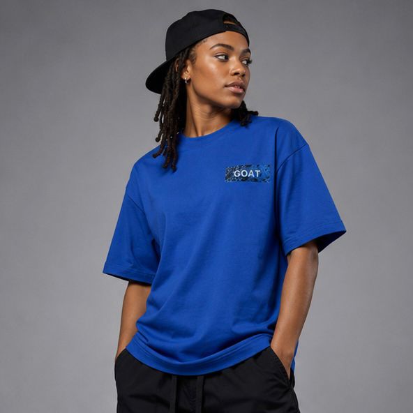 GOAT SNAKESKIN TEE BLUE