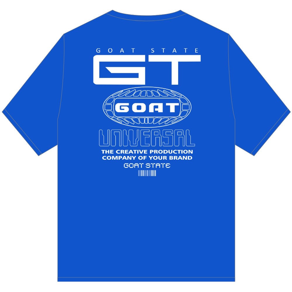 GOAT STATE UNIVERSAL T SHIRT BLUE